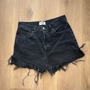 Agolde Dee Vintage High Rise Shorts in Black